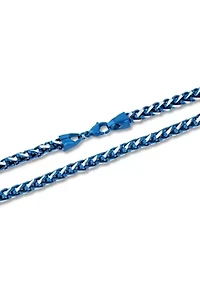 Men's Stainless Steel With Blue IP Franco Link Chain