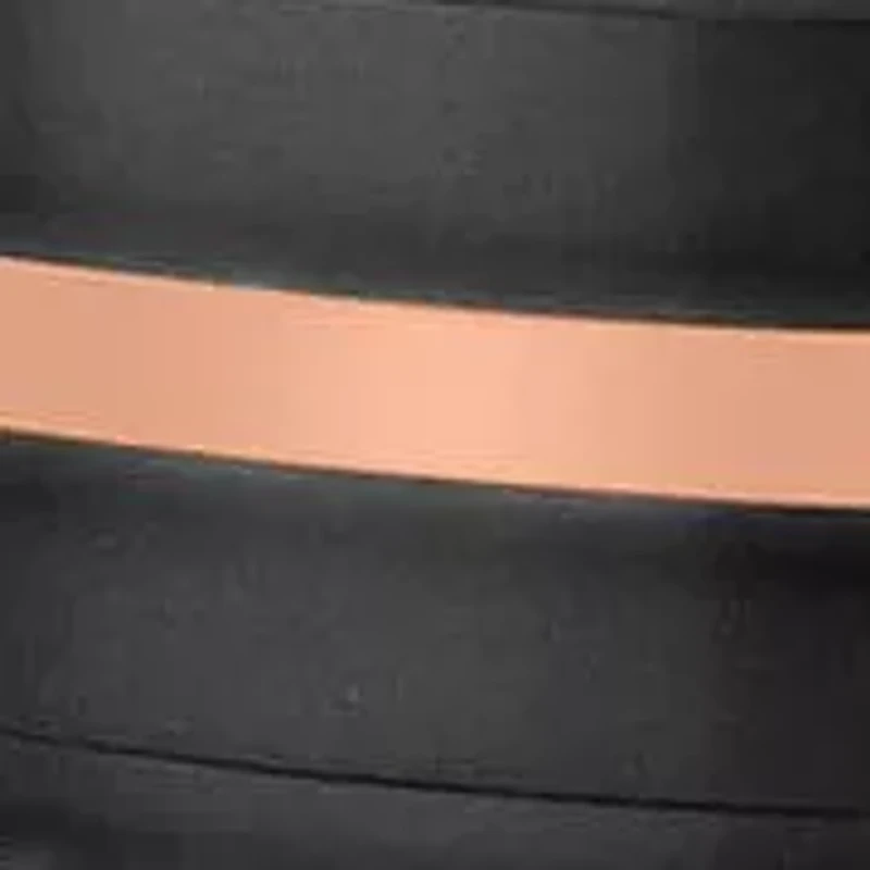 Stainless Steel Link Bracelet with Black and Rose Finish