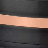 Stainless Steel Link Bracelet with Black and Rose Finish