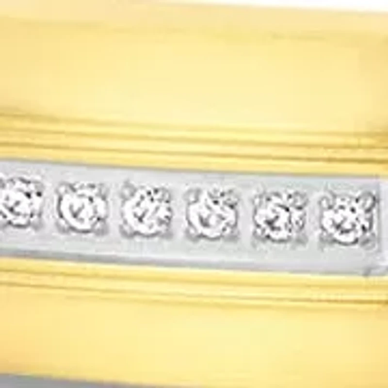 Men's 1/4CTW Diamond Stainless Steel Two-Tone Yellow IP Bracelet