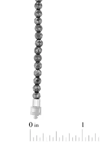 Stainless Steel Hematite Briolette Bracelet