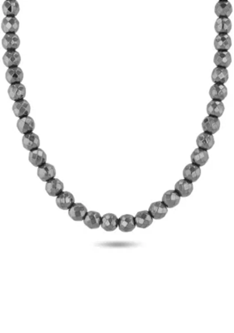 Stainless Steel Hematite 4MM Bead Bracelet