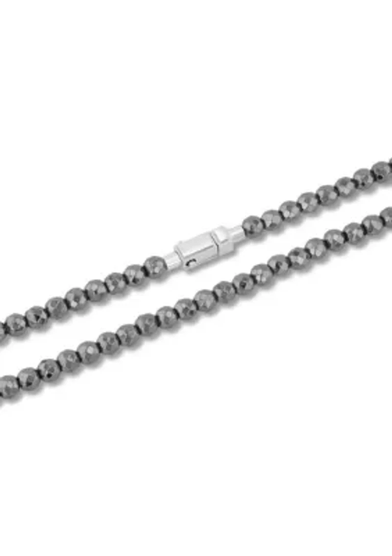 Stainless Steel Hematite 4MM Bead Bracelet