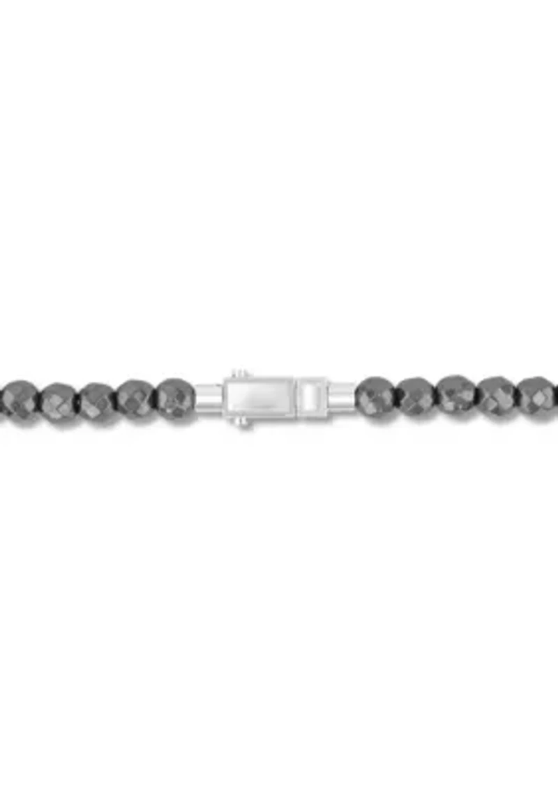 Stainless Steel Hematite 4MM Bead Bracelet