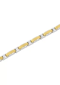 .05CTW Diamond Stainless Steel Bracelet with Yellow Finish