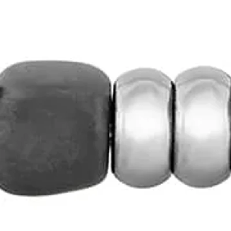 Men's Stainless Steel Matte Finish Bead Bracelet