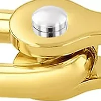 Men's Stainless Steel Yellow Finish Mariner Link with Fancy Clasp Bracelet