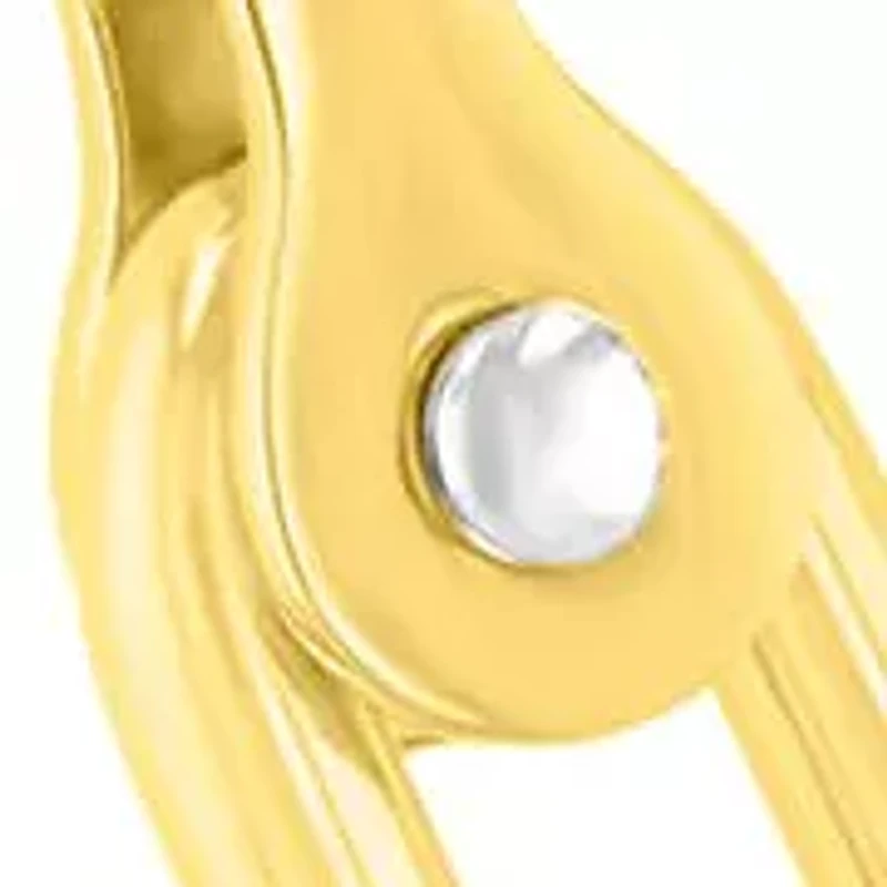 Men's Stainless Steel Yellow Finish Mariner Link with Fancy Clasp Chain