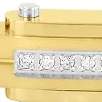 1/4CTW Diamond Stainless Steel Yellow Finish Bracelet