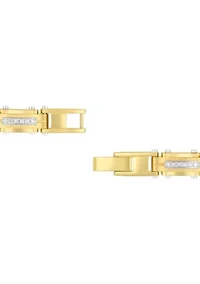 1/4CTW Diamond Stainless Steel Yellow Finish Bracelet