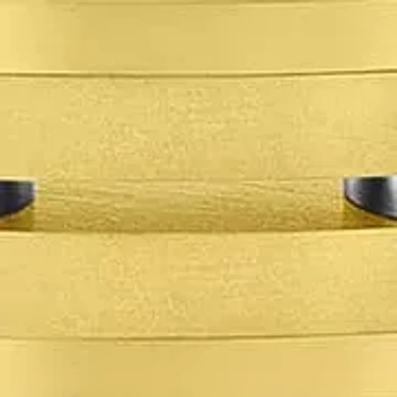 Stainless Steel Double Row Bracelet with Yellow Finish