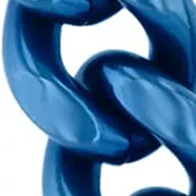 Men's Stainless Steel Blue Finish Curb Link Fashion Chain