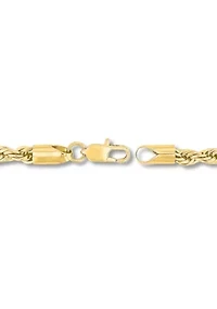 Cubic Zirconia Dog Tag Pendant Necklace in Gold-Tone Stainless Steel