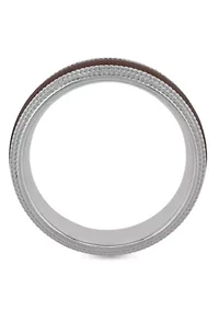 Brown Milgrain 8mm Band in Two-tone Stainless Steel