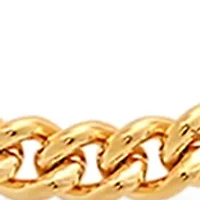 Curb Link Chain Necklace in Gold-Tone Stainless Steel