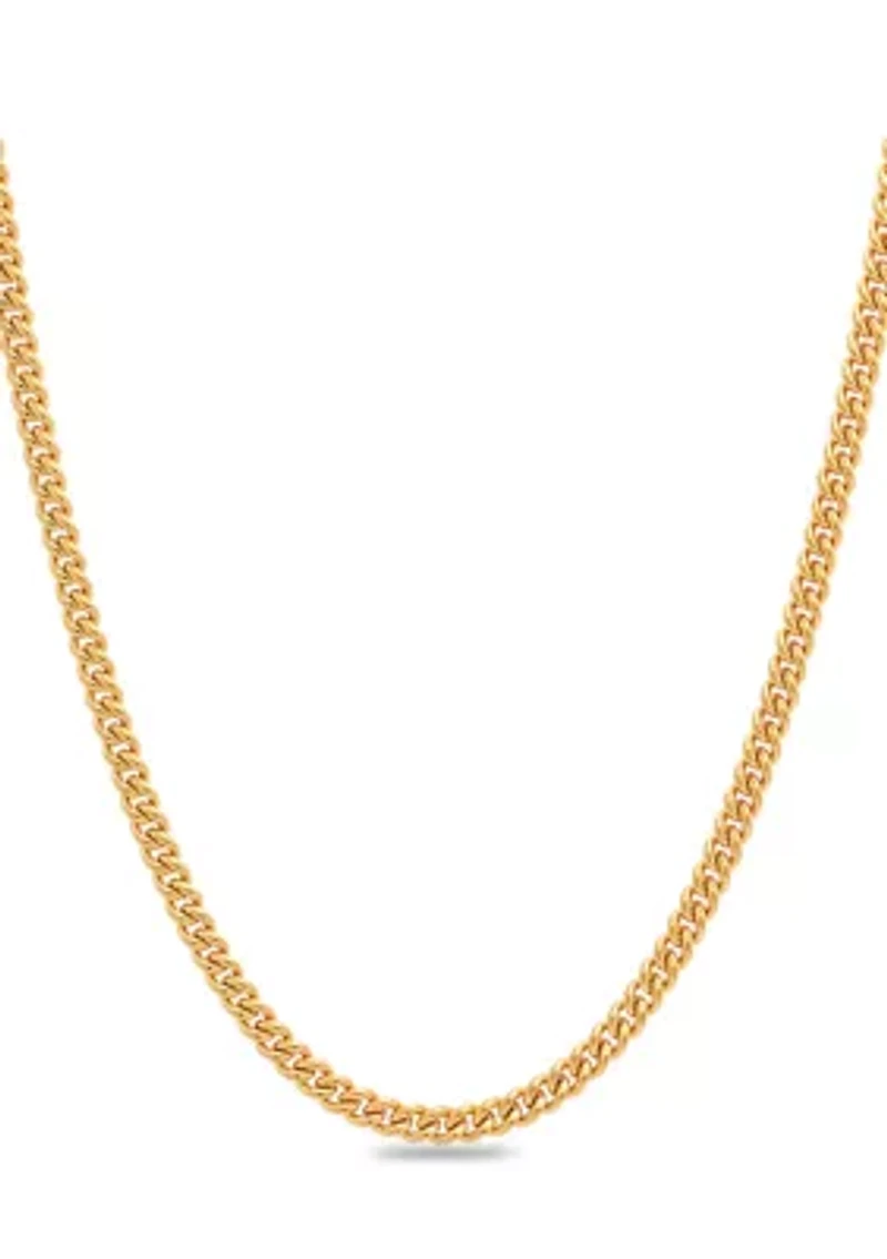 Curb Link Chain Necklace in Gold-Tone Stainless Steel