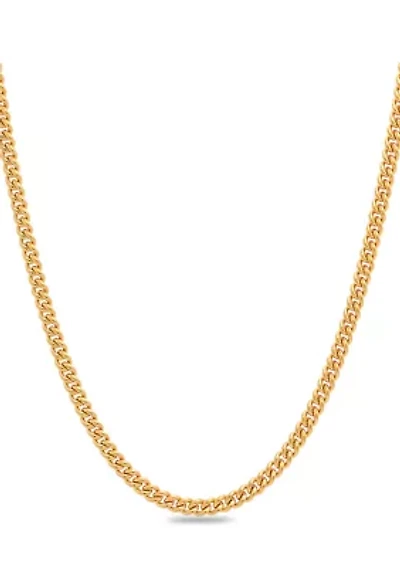 Curb Link Chain Necklace in Gold-Tone Stainless Steel