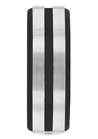 Stripe 8mm Band in Two-Tone Stainless Steel