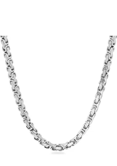 Byzantine Link Chain Necklace in Stainless Steel