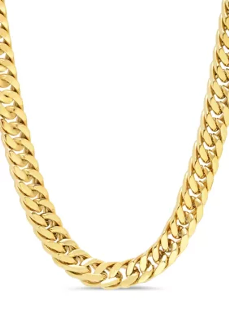 Curb Link Chain Necklace in Gold-Tone Stainless Steel