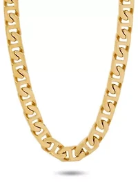 Men's Stainless Steel Yellow Finish 24" Mariner Link Chain