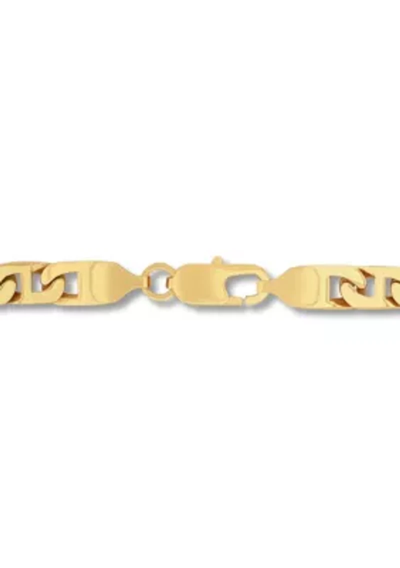 Men's Stainless Steel Yellow Finish 24" Mariner Link Chain