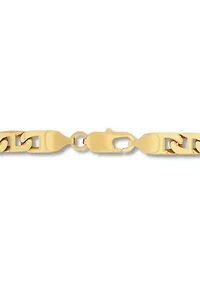 Men's Stainless Steel Yellow Finish 24" Mariner Link Chain