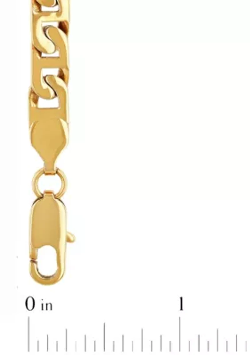 Men's Stainless Steel Yellow Finish 24" Mariner Link Chain