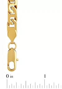 Men's Stainless Steel Yellow Finish 24" Mariner Link Chain
