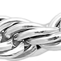 Rope Link Chain Necklace in Stainless Steel