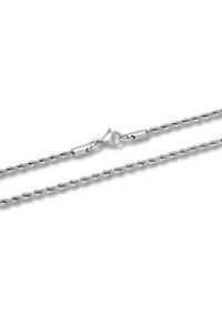 Men's Stainless Steel 24" Rope Chain