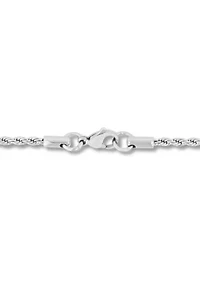 Men's Stainless Steel 24" Rope Chain