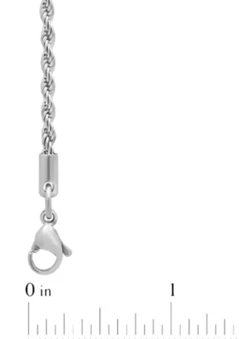 Men's Stainless Steel 24" Rope Chain