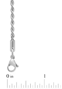 Men's Stainless Steel 24" Rope Chain