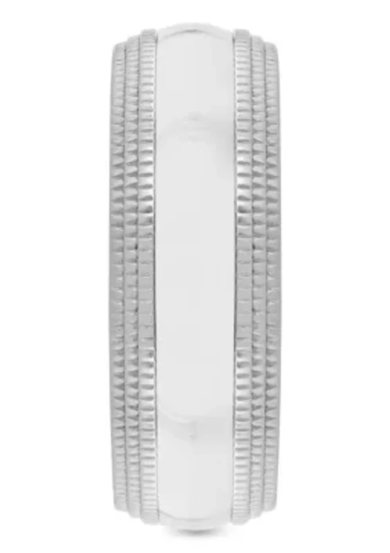 Milgrain 8mm Band in Stainless Steel