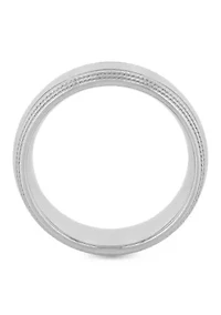 Milgrain 8mm Band in Stainless Steel