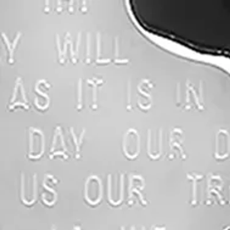 The Lord's Prayer Tablet Cross Pendant Necklace in Two-Tone Stainless Steel