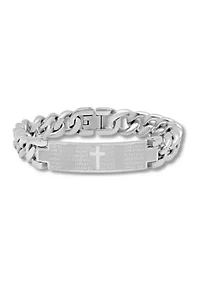The Lord's Prayer ID Link Bracelet in Stainless Steel