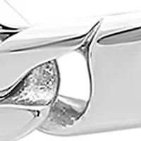 Curb and Cross Link Chain Necklace in Stainless Steel