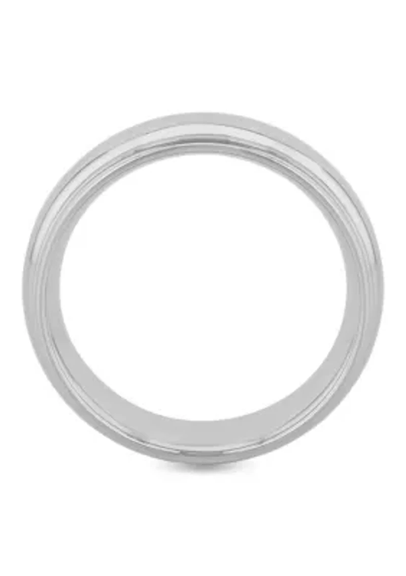 Domed 8mm Band in Stainless Steel