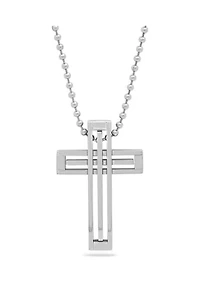 Cross Pendant Necklace in Stainless Steel