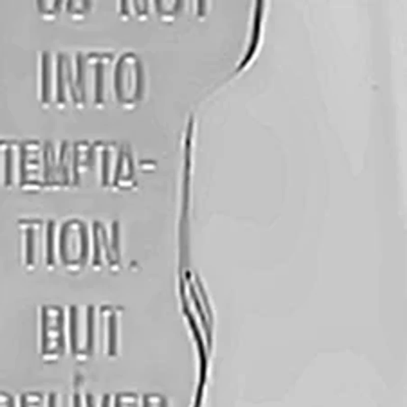 The Lord's Prayer Tablet Cross Pendant in Stainless Steel