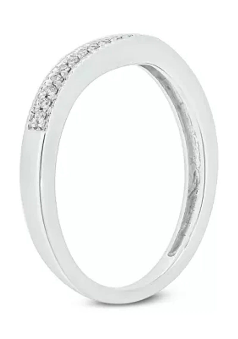 1/10 ct. t.w. Diamond Anniversary Band 10K White Gold