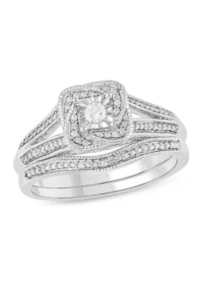 1/5 ct. t.w. Diamond Bridal Ring Sterling Silver