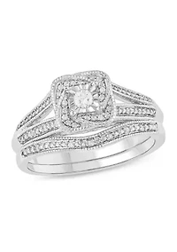 1/5 ct. t.w. Diamond Bridal Ring Sterling Silver