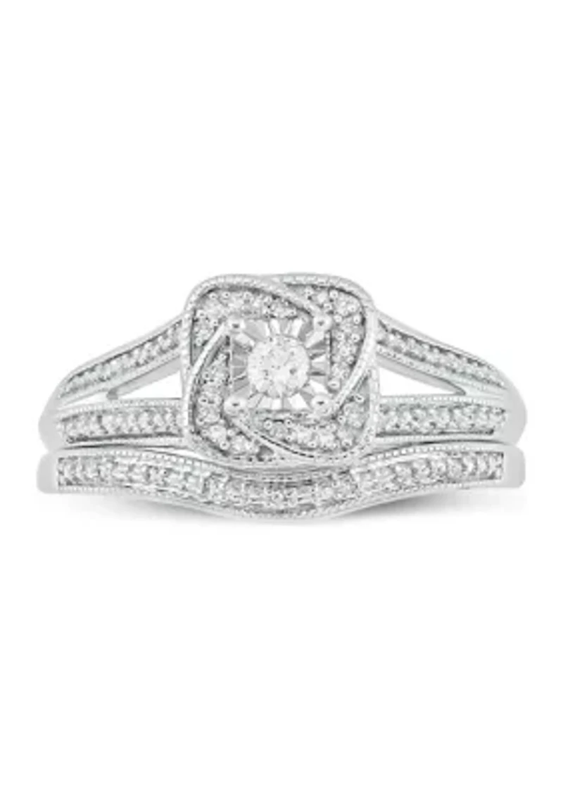 1/5 ct. t.w. Diamond Bridal Ring Sterling Silver