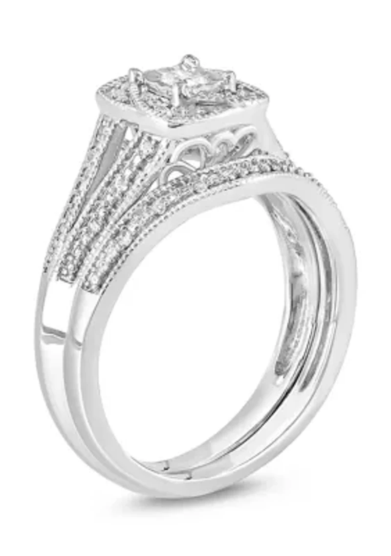 1/5 ct. t.w. Diamond Bridal Ring Sterling Silver