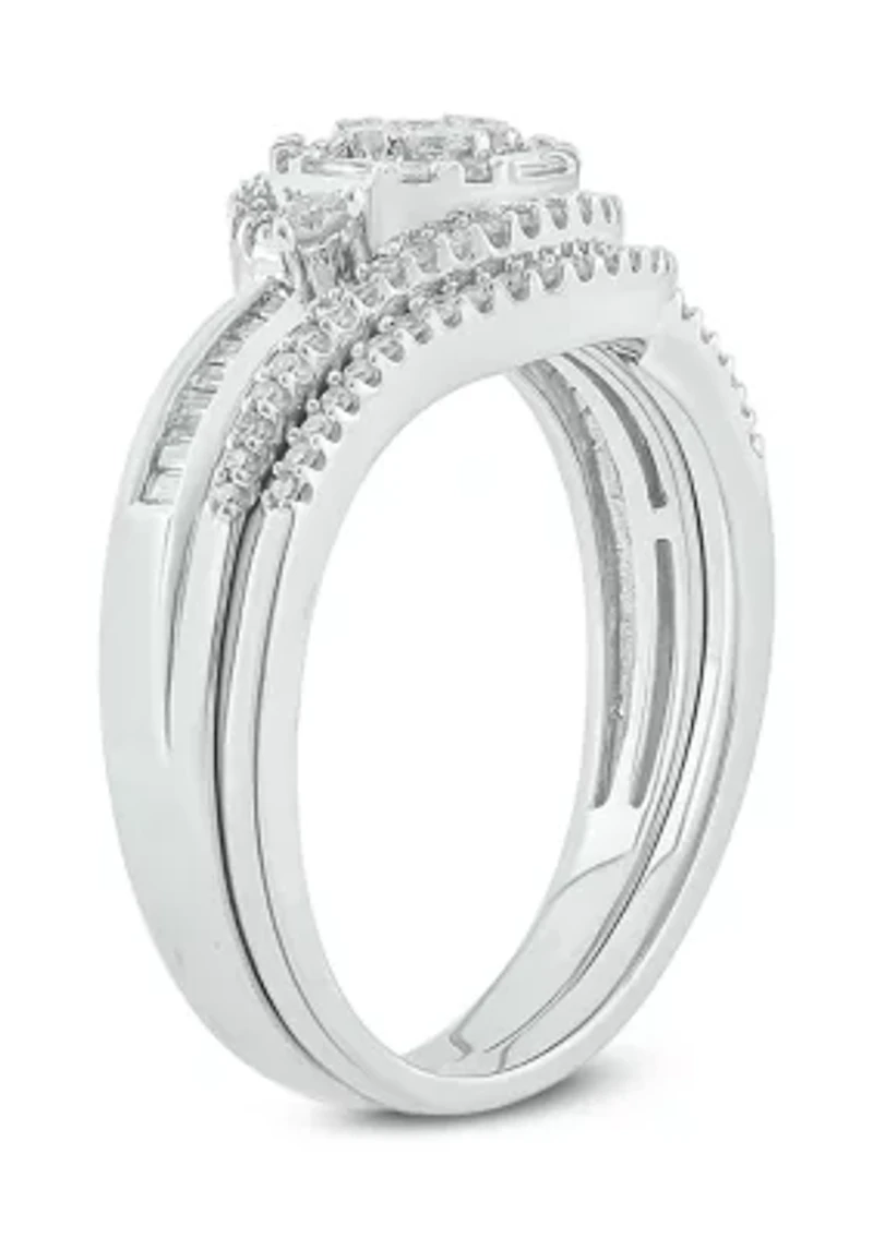 1/2 ct. t.w. Diamond Bridal Ring 10K White Gold