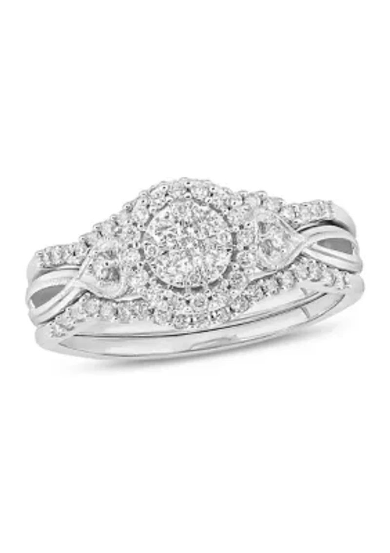 1/2 ct. t.w. Diamond Bridal Ring 10K White Gold