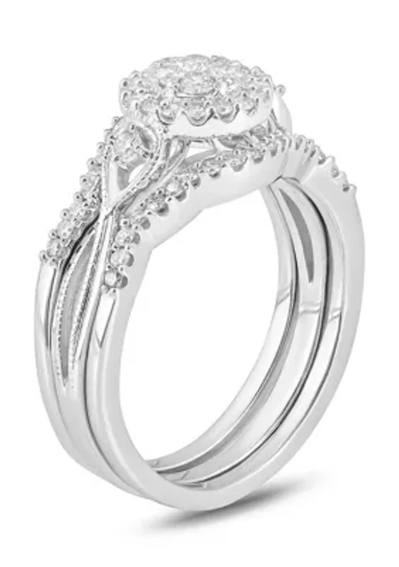 1/2 ct. t.w. Diamond Bridal Ring 10K White Gold